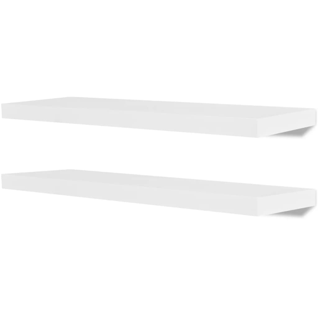 væghylder 4 stk. 80 cm hvid