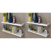 væghylder 4 stk. 80 cm hvid