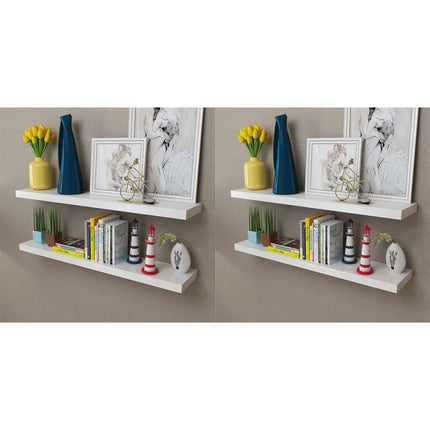 væghylder 4 stk. 100 cm hvid