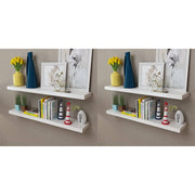 væghylder 4 stk. 100 cm hvid