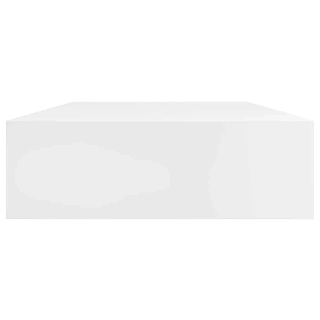 svævende væghylder med skuffer 2 stk. 80 cm hvid