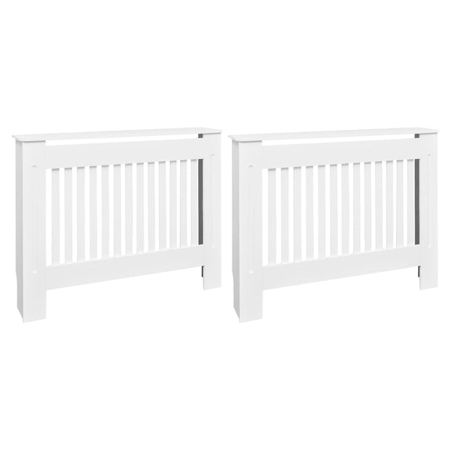 radiatorskjulere 2 stk. konstrueret træ 112 cm hvid