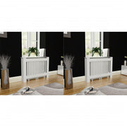 radiatorskjulere 2 stk. MDF 112 cm hvid