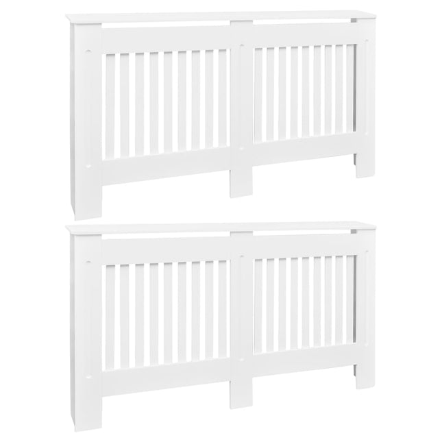 radiatorskjulere 2 stk. konstrueret træ 152 cm hvid