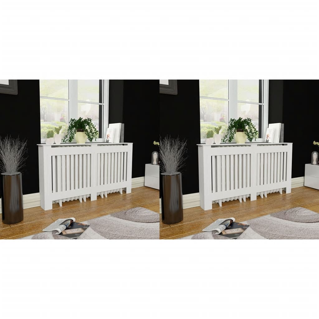 radiatorskjulere 2 stk. MDF 152 cm hvid