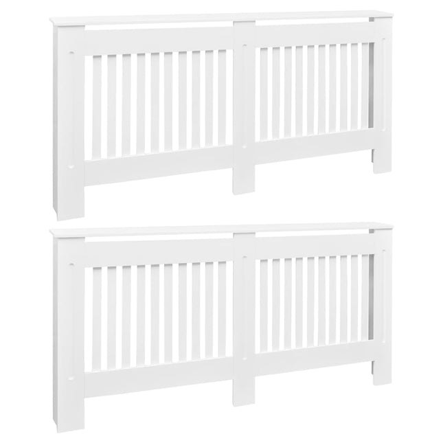 radiatorskjulere 2 stk. konstrueret træ 172 cm hvid