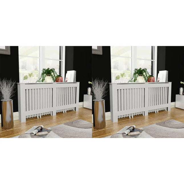 radiatorskjulere 2 stk. konstrueret træ 172 cm hvid