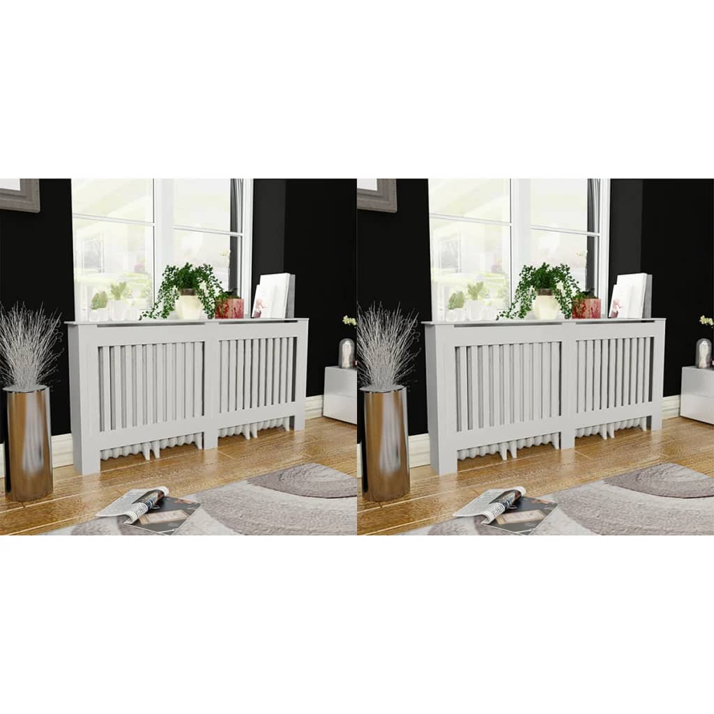 radiatorskjulere 2 stk. MDF 172 cm hvid