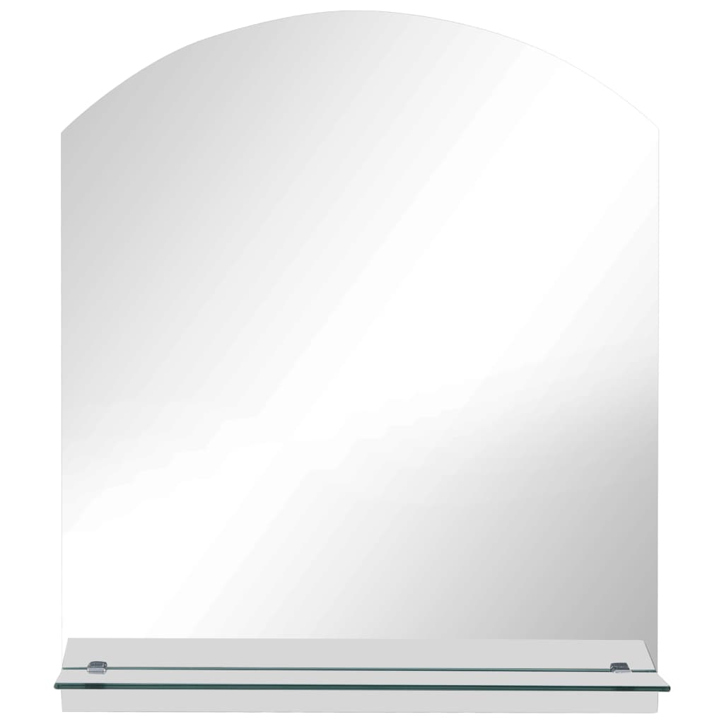 vægspejl med hylde 30x50 cm hærdet glas