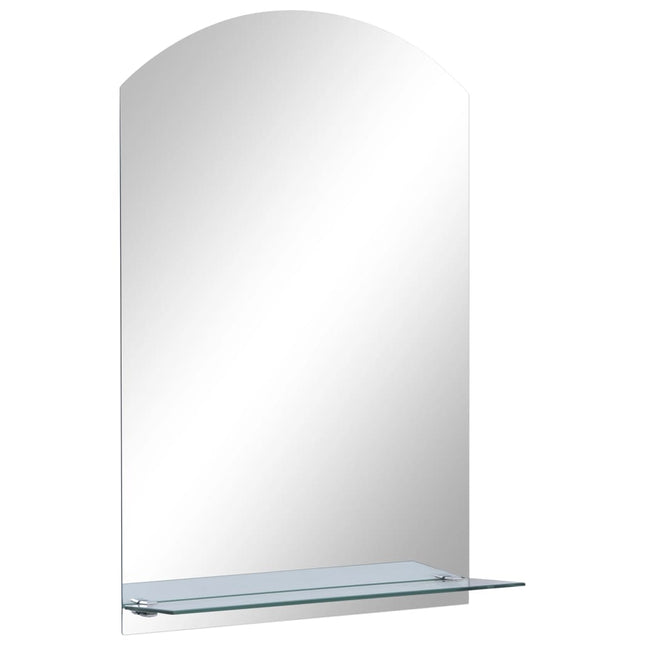 vægspejl med hylde 40x60 cm hærdet glas