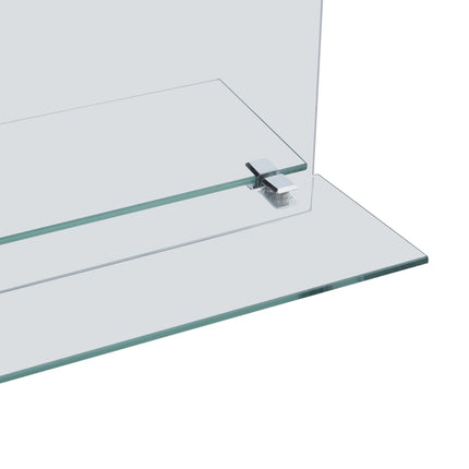 vægspejl med hylde 50x70 cm hærdet glas