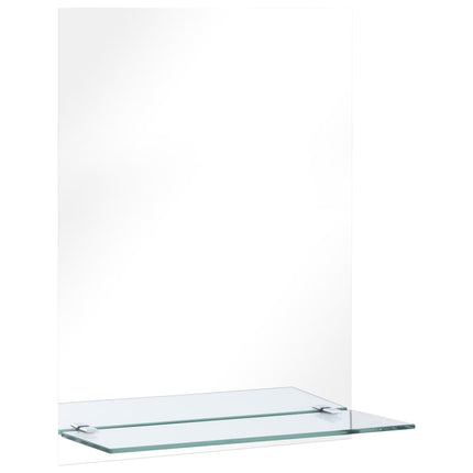 vægspejl med hylde 30x50 cm hærdet glas