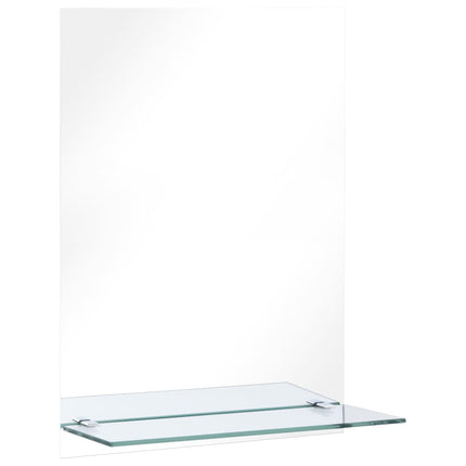 vægspejl med hylde 40x60 cm hærdet glas