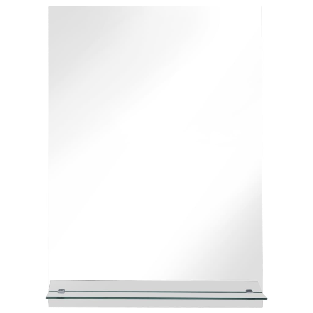 vægspejl med hylde 40x60 cm hærdet glas