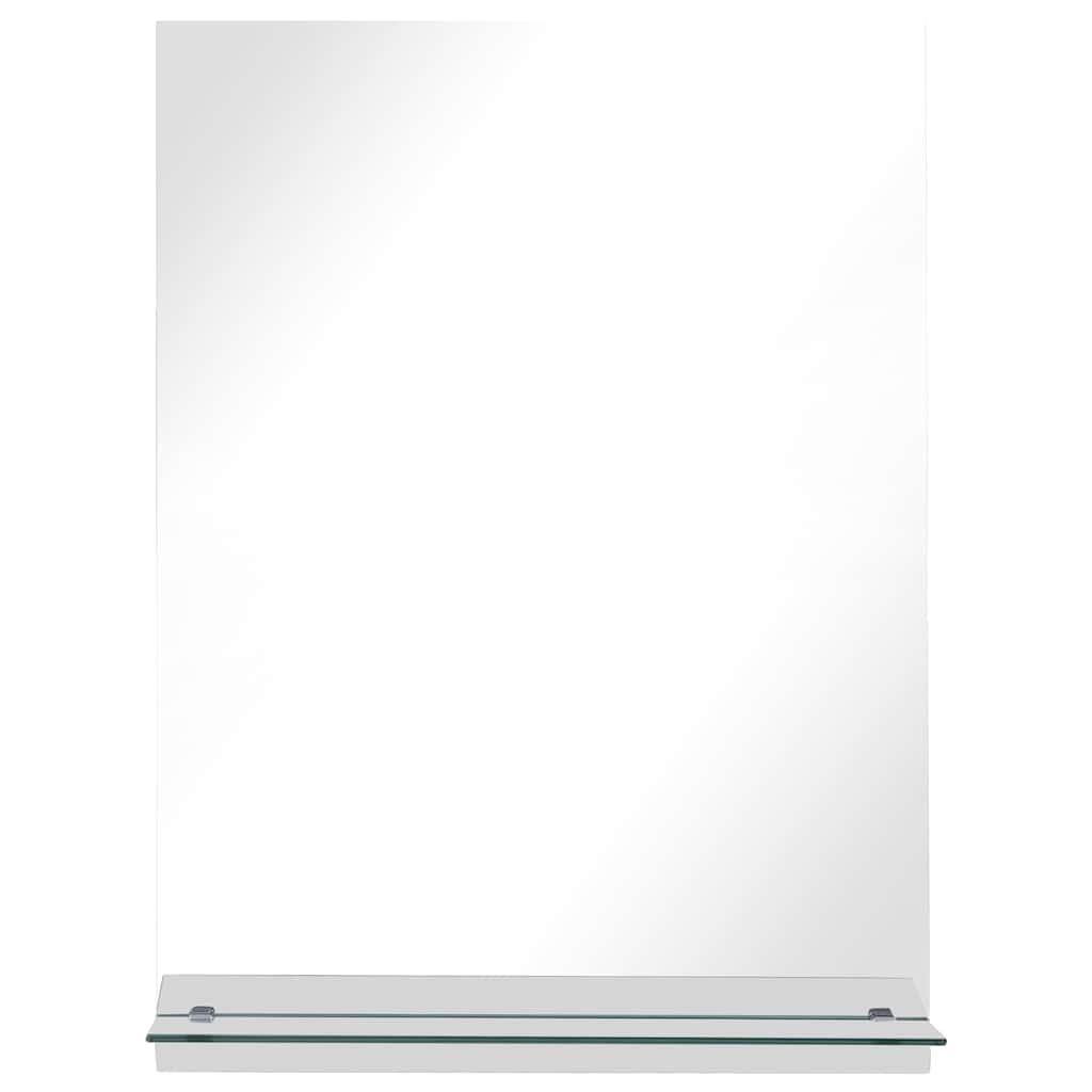 vægspejl med hylde 50x70 cm hærdet glas