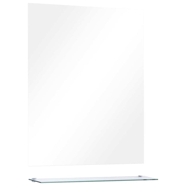 vægspejl med hylde 50 x 60 cm hærdet glas