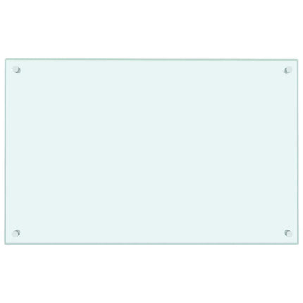 stænkplade 80x50 cm hærdet glas mælkeagtig