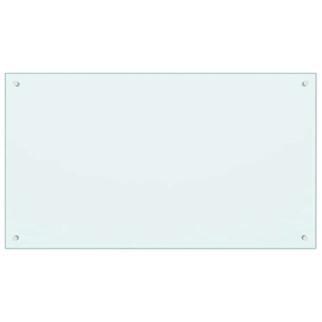 stænkplade 100x60 cm hærdet glas mælkeagtig