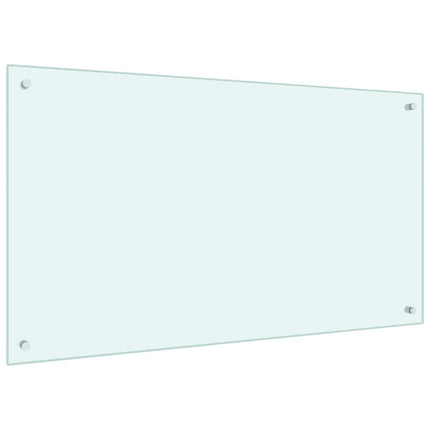 stænkplade 100x60 cm hærdet glas mælkeagtig
