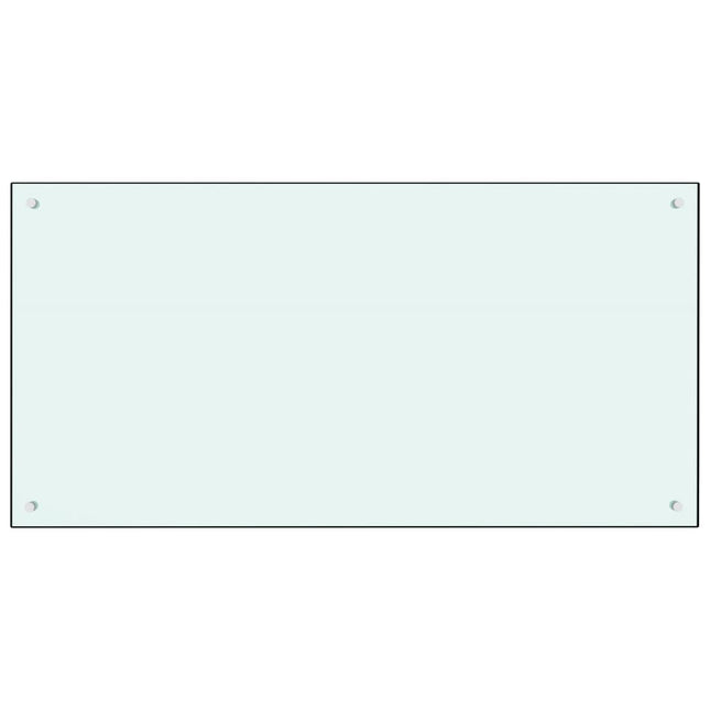 stænkplade 120x60 cm hærdet glas mælkeagtig
