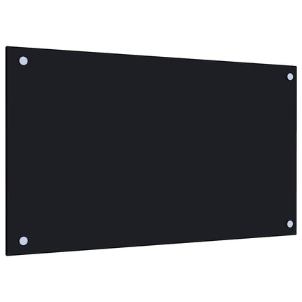 stænkplade 70x40 cm hærdet glas sort