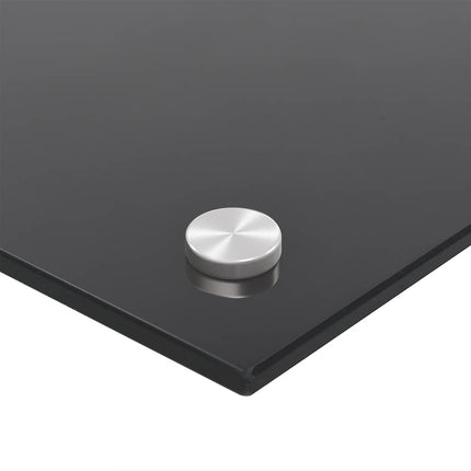 stænkplade 80x60 cm hærdet glas sort