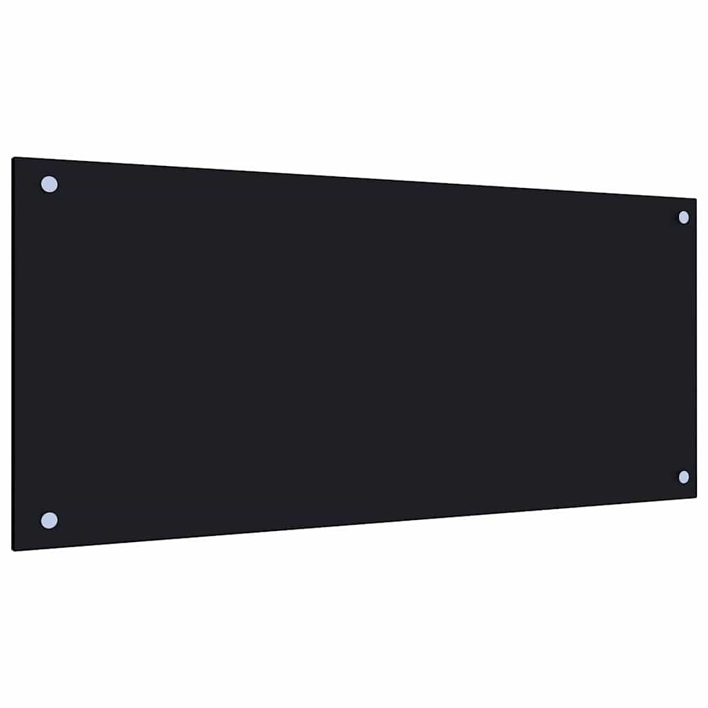 stænkplade 90x40 cm hærdet glas sort