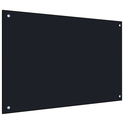 stænkplade 90x50 cm hærdet glas sort