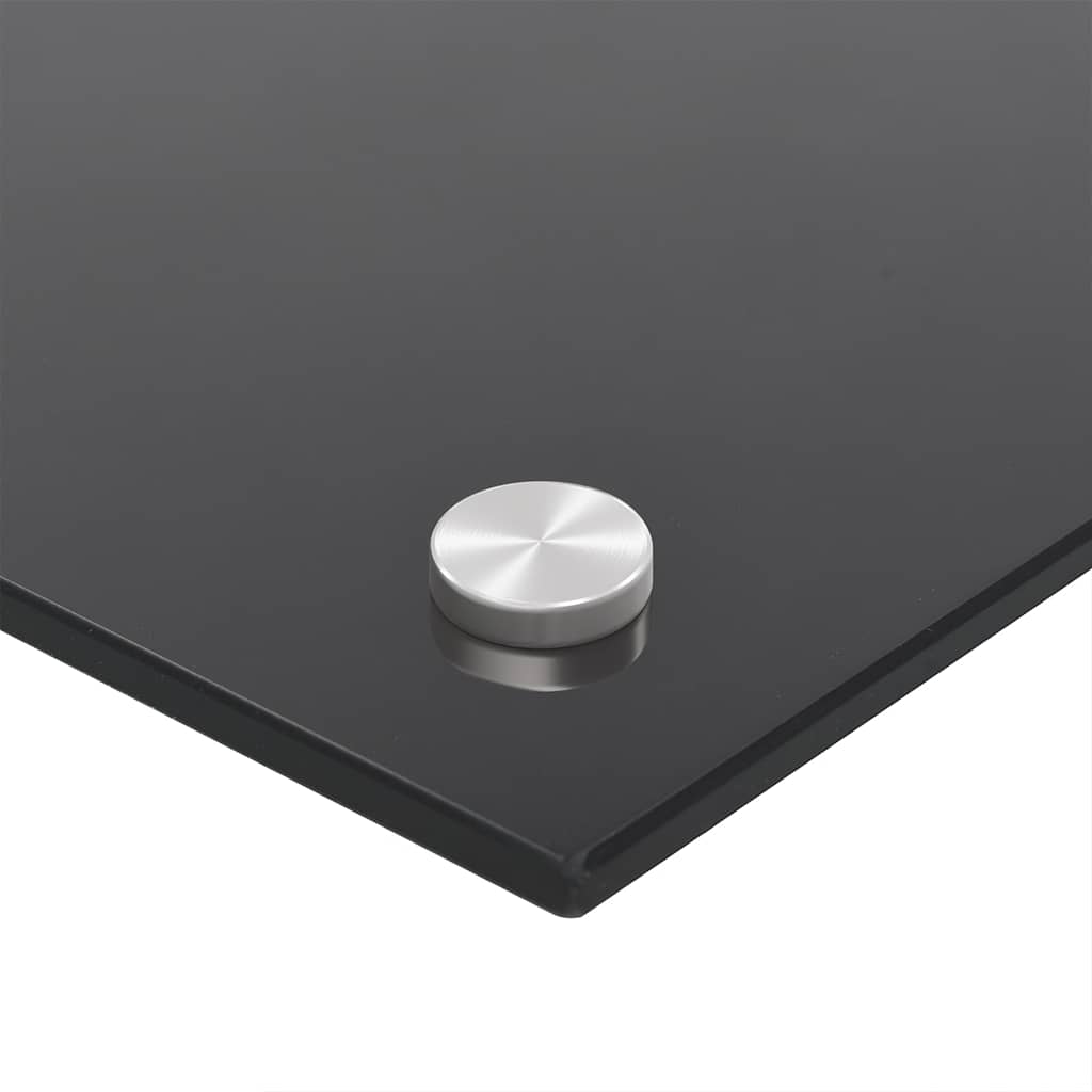 stænkplade 90x60 cm hærdet glas sort