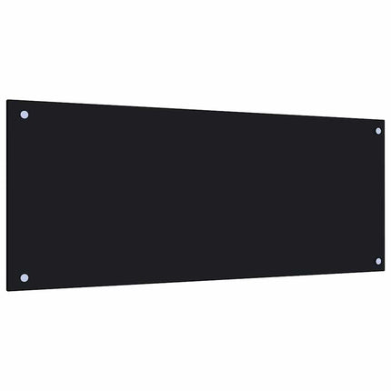 stænkplade 100x40 cm hærdet glas sort