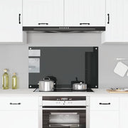 stænkplade 100x60 cm hærdet glas sort