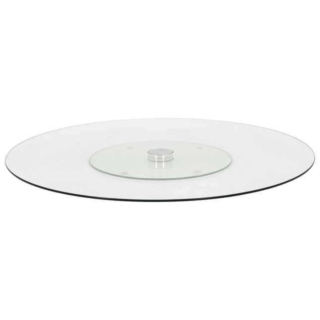 roterende serveringstallerken 60 cm hærdet glas transparent