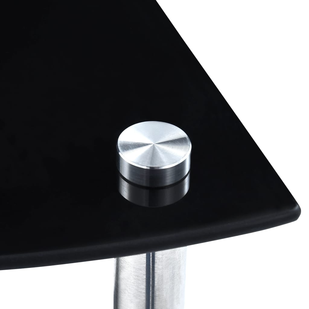 reol 3 hylder 30x30x67 cm hærdet glas sort