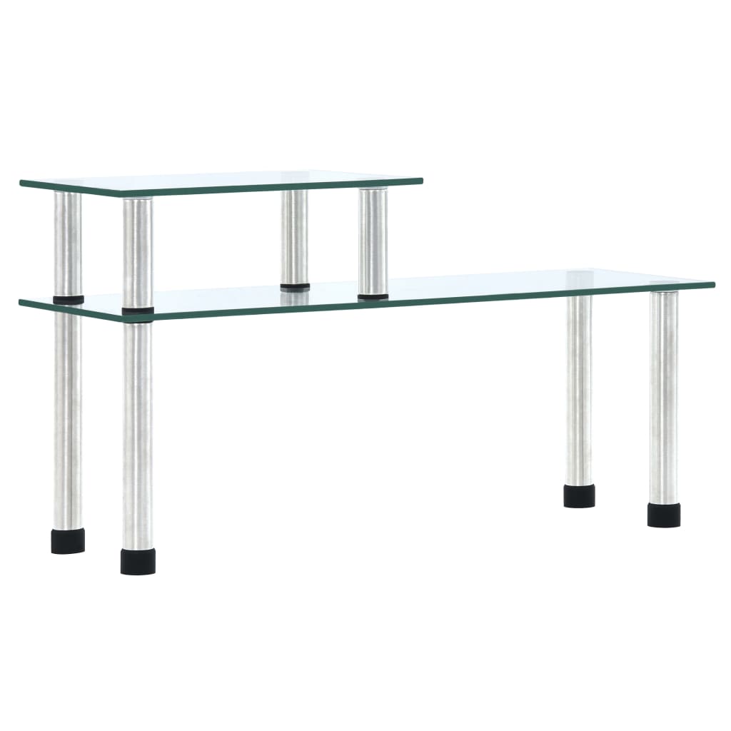 køkkenreol 45x16x26 cm hærdet glas transparent