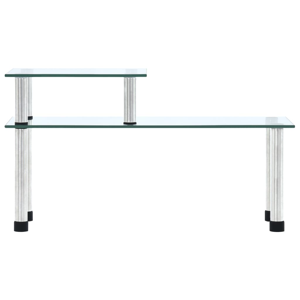 køkkenreol 45x16x26 cm hærdet glas transparent