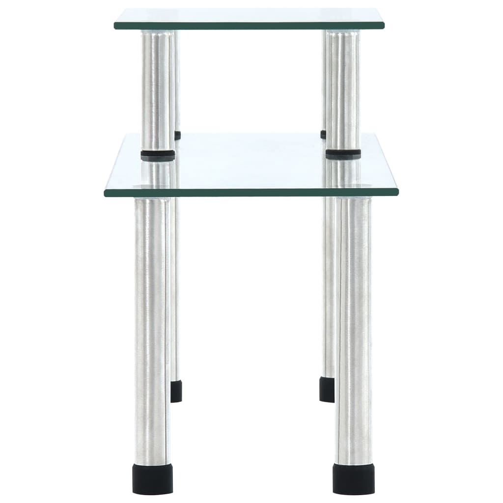 køkkenreol 45x16x26 cm hærdet glas transparent