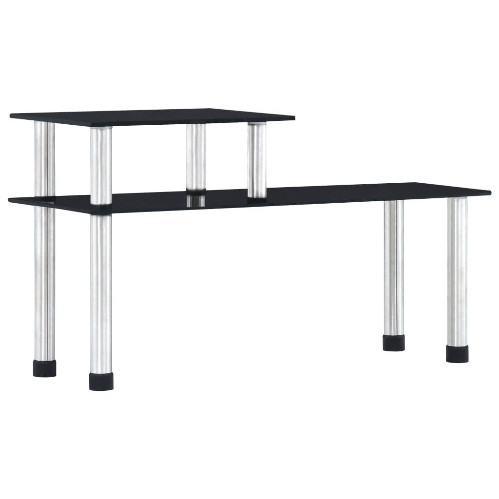 køkkenreol 45x16x26 cm hærdet glas sort