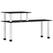 køkkenreol 45x16x26 cm hærdet glas sort