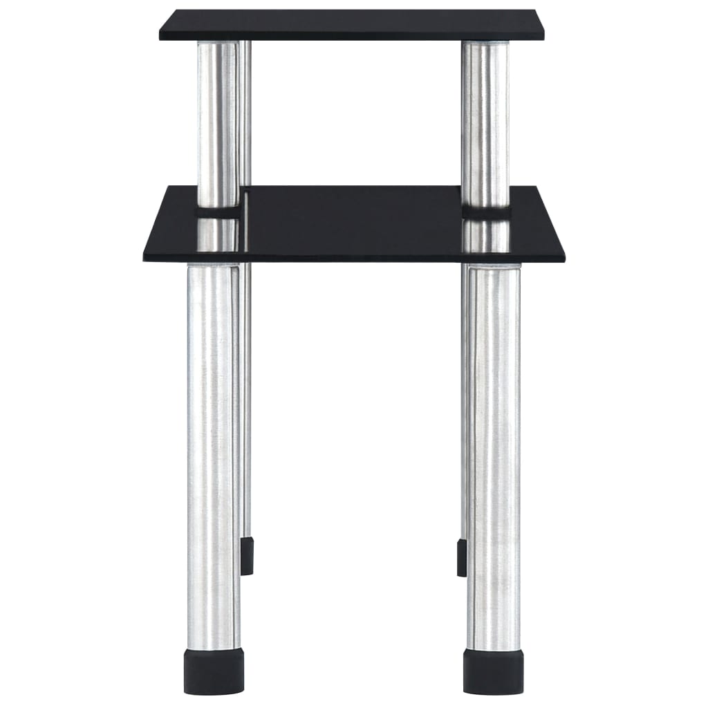 køkkenreol 45x16x26 cm hærdet glas sort