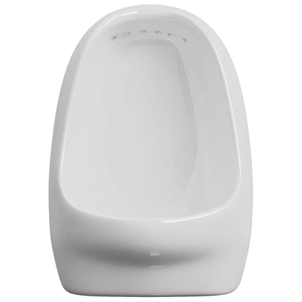 væghængt urinal med skylleventil keramisk hvid