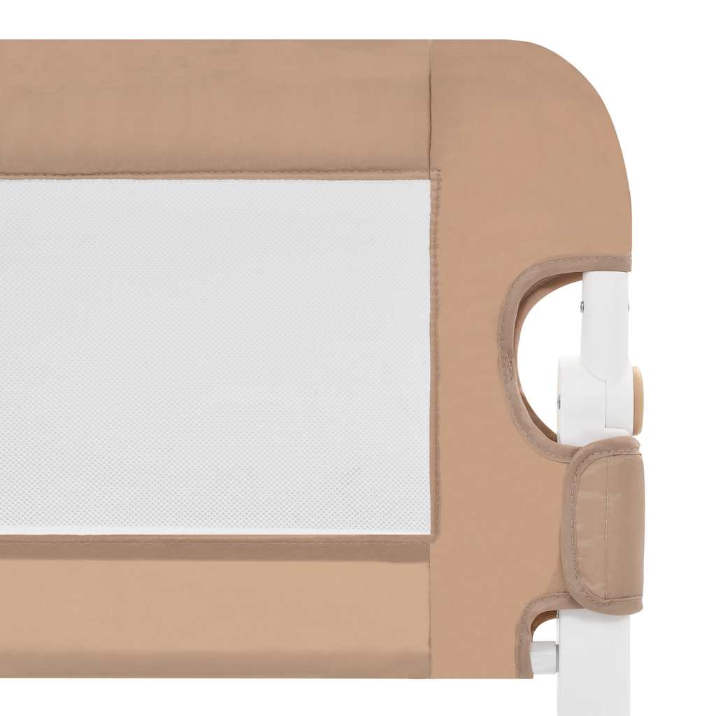 sengegelænder til barneseng 102 x 42 cm polyester gråbrun