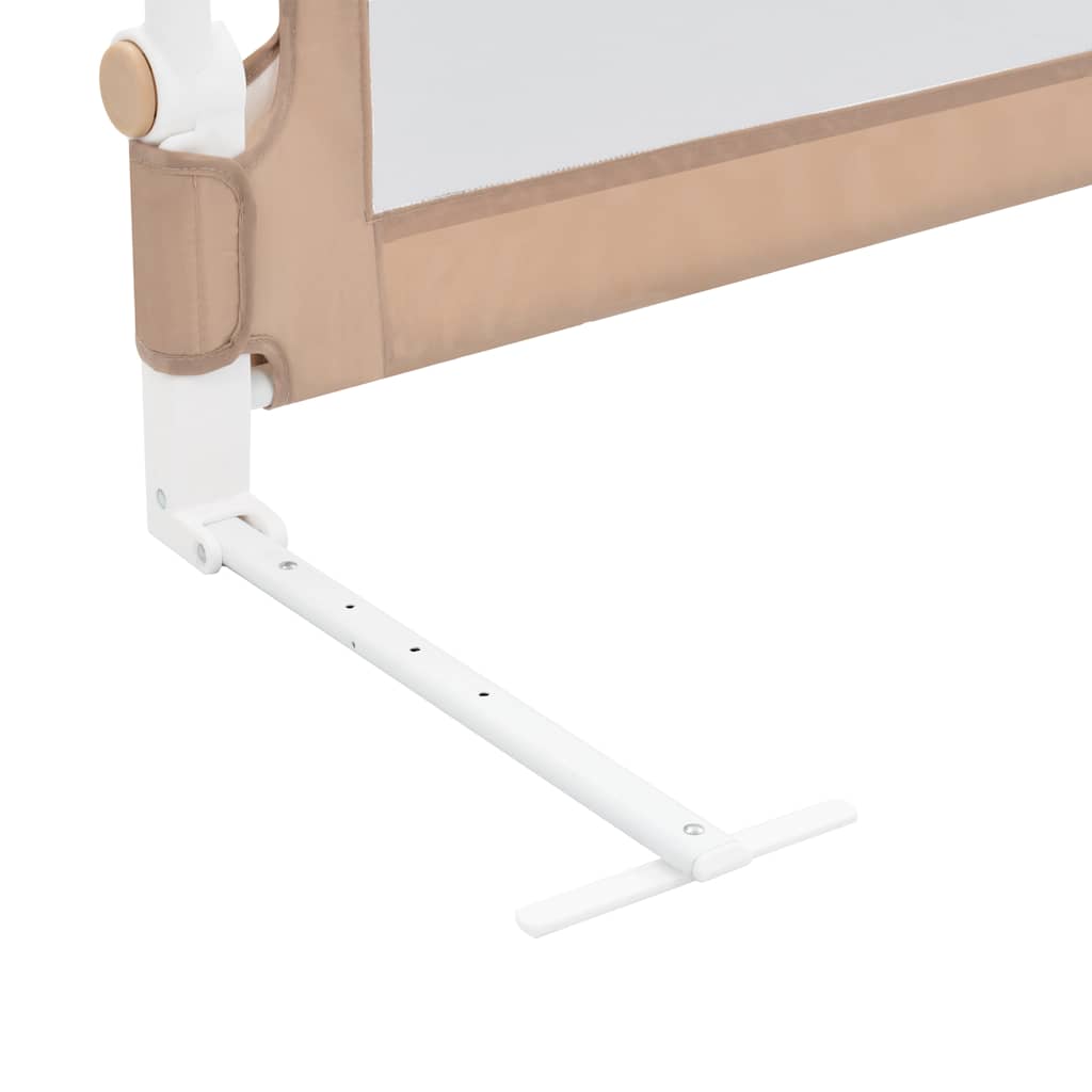 sengegelænder til barneseng 150 x 42 cm polyester gråbrun