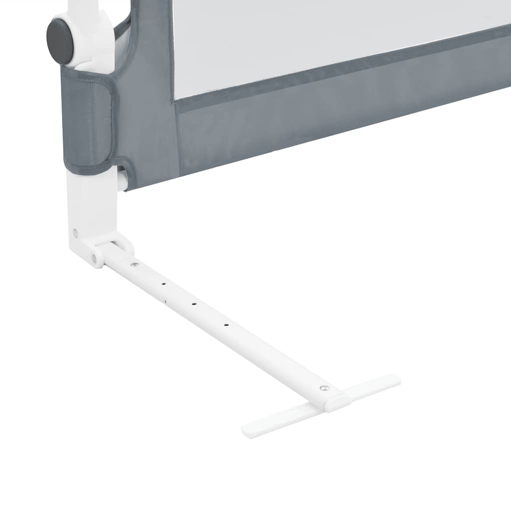 sengegelænder til barneseng 102 x 42 cm polyester grå