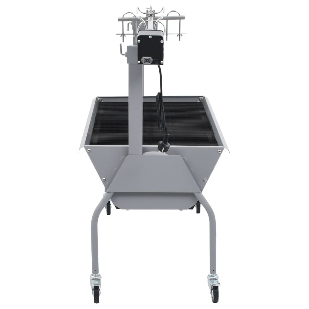 elektrisk grill med rotisserie rustfrit stål