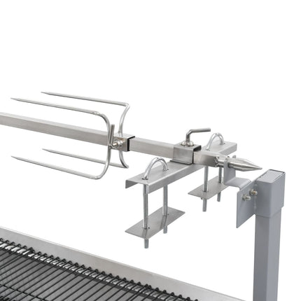 elektrisk grill med rotisserie rustfrit stål