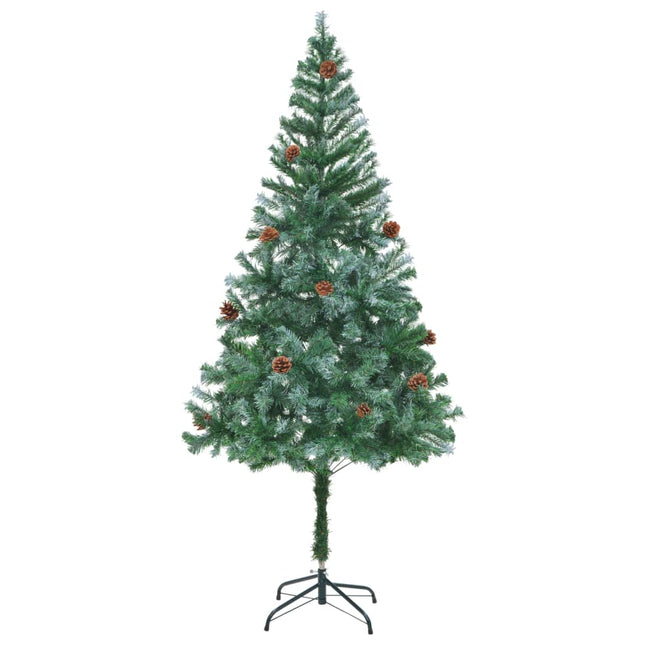 kunstigt juletræ med grankogler 180 cm