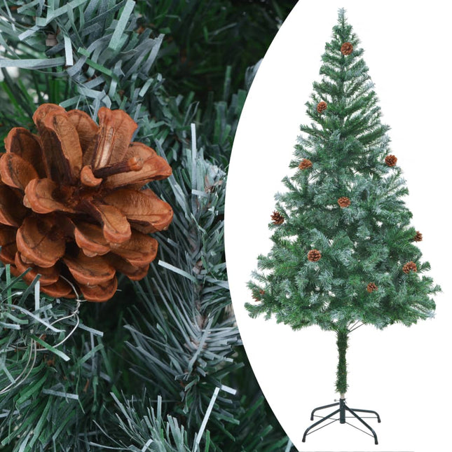 kunstigt juletræ med grankogler 180 cm