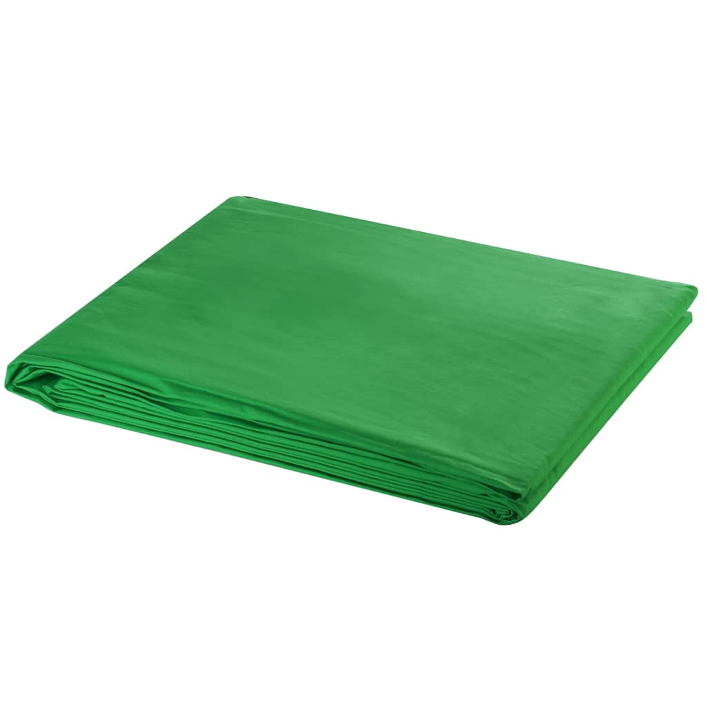 fotobaggrund uden stativ 300x300 cm bomuld chroma key grøn