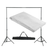 stativsystem til fotobaggrund 300 x 300 cm hvid