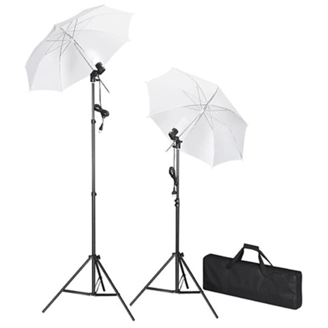 studiosæt med hvid fotobaggrund og lamper 600 x 300 cm